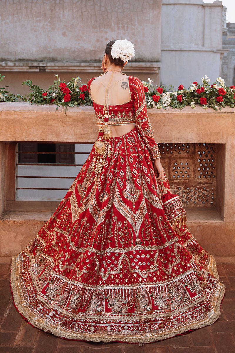 Zarlish By Mohsin Naveed Ranjha Red Bridal Collection Replica