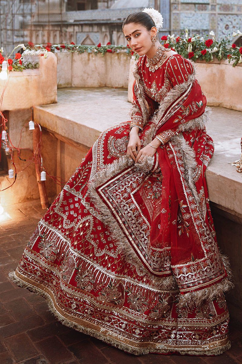 Zarlish By Mohsin Naveed Ranjha Red Bridal Collection Replica