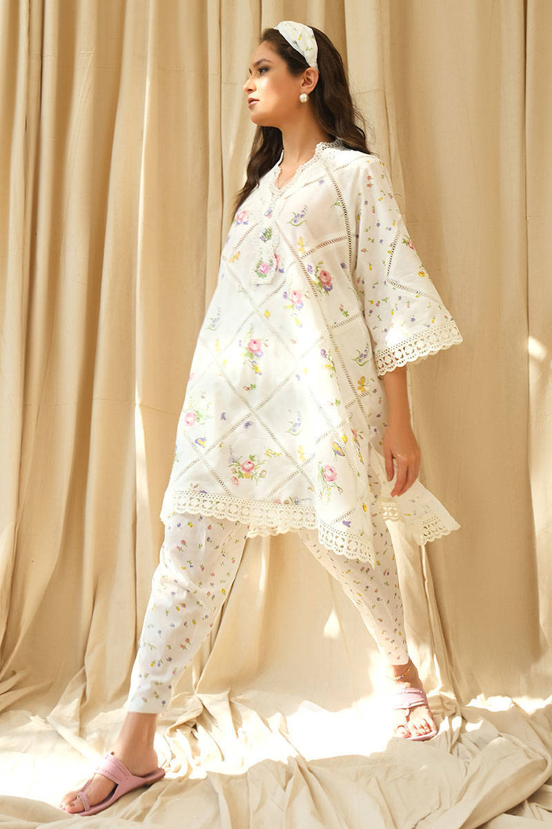 Farida Hassan White Luxury Lawn Collection Replica