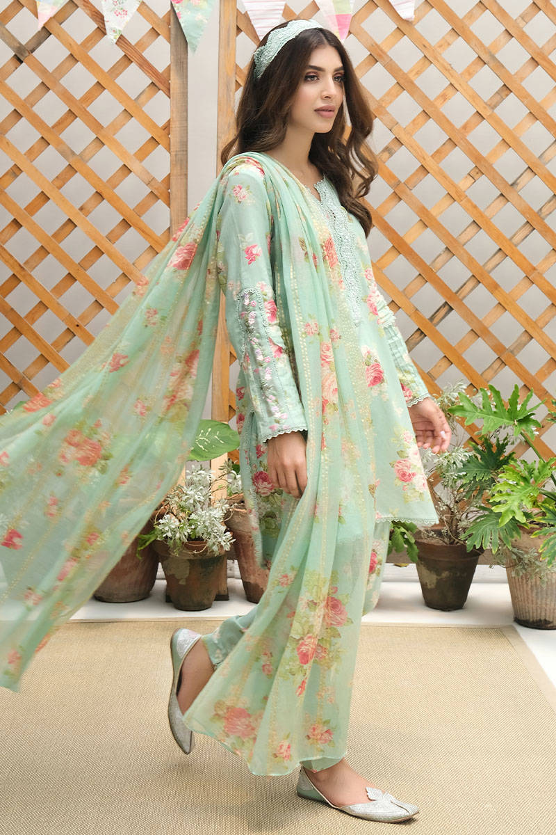 Farida Hassan Mint Printed Lawn Collection Replica