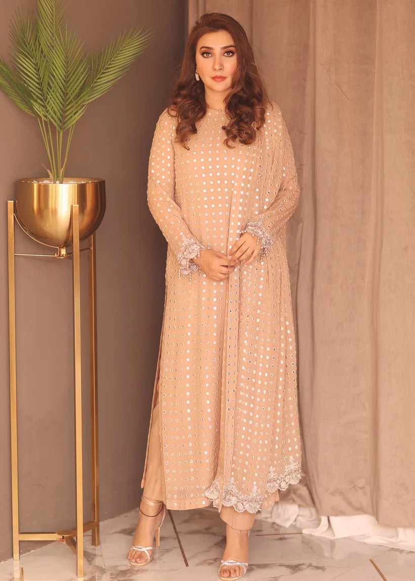 Barouqe Peach Formal Collection Chiffon Replica