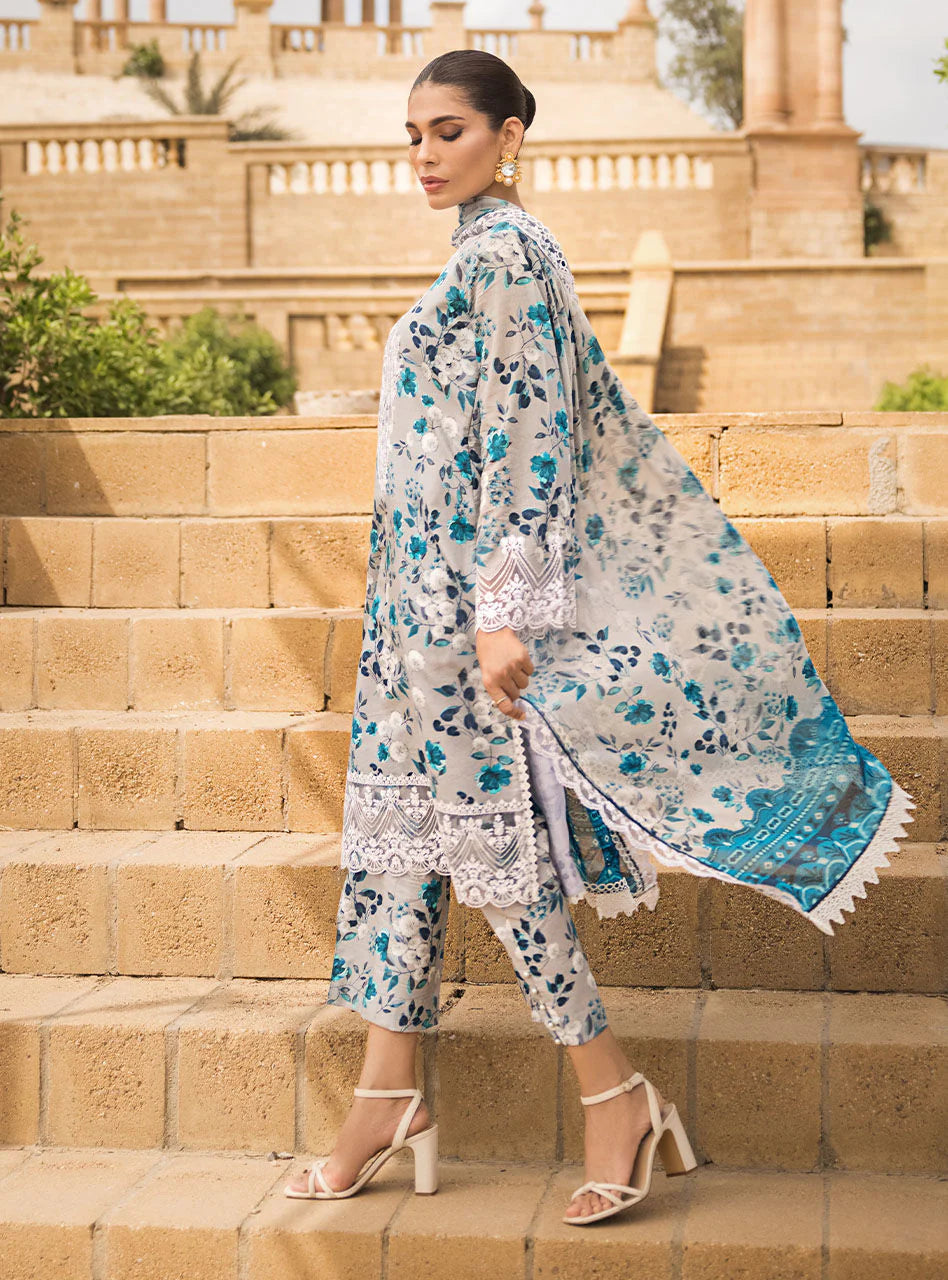 Zainab Chottani Blue Swiss Lawn Collection Replica