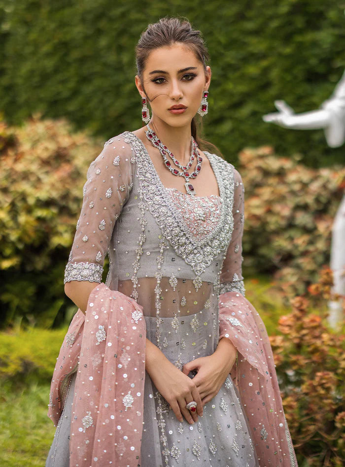 Zainab Chottani Grey Formal Collection Net Replica