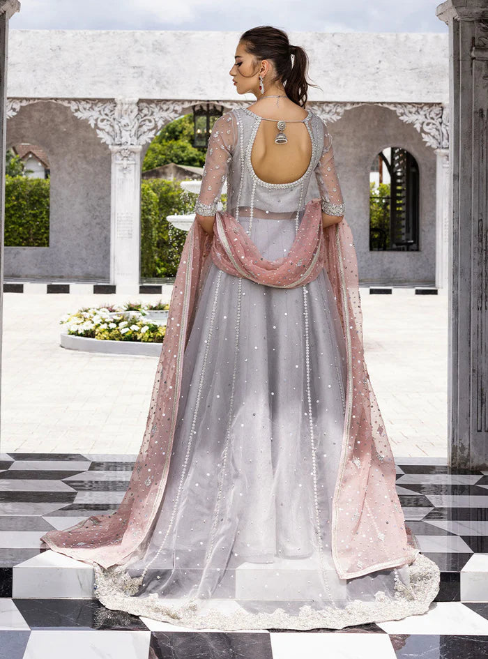 Zainab Chottani Grey Formal Collection Net Replica