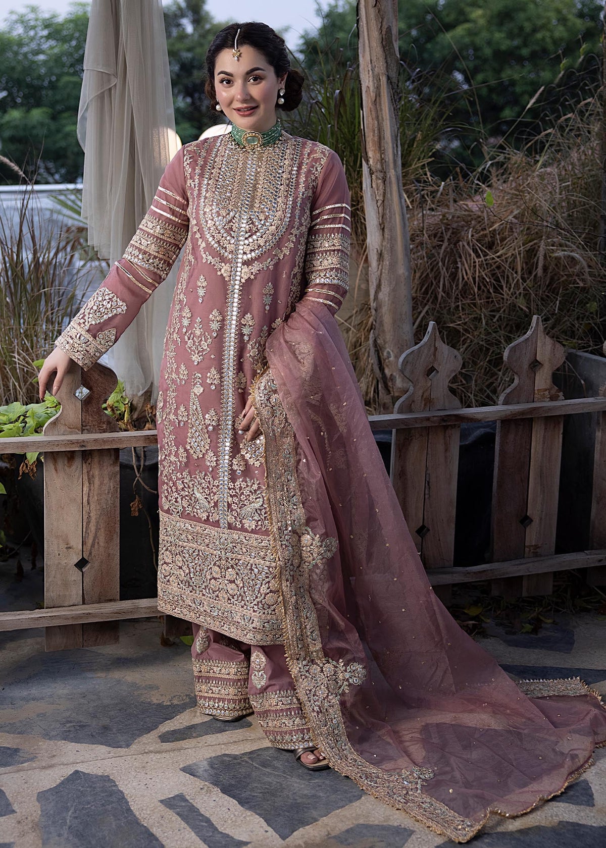 Ali Xeeshan Pink Organza Formal Collection Replica