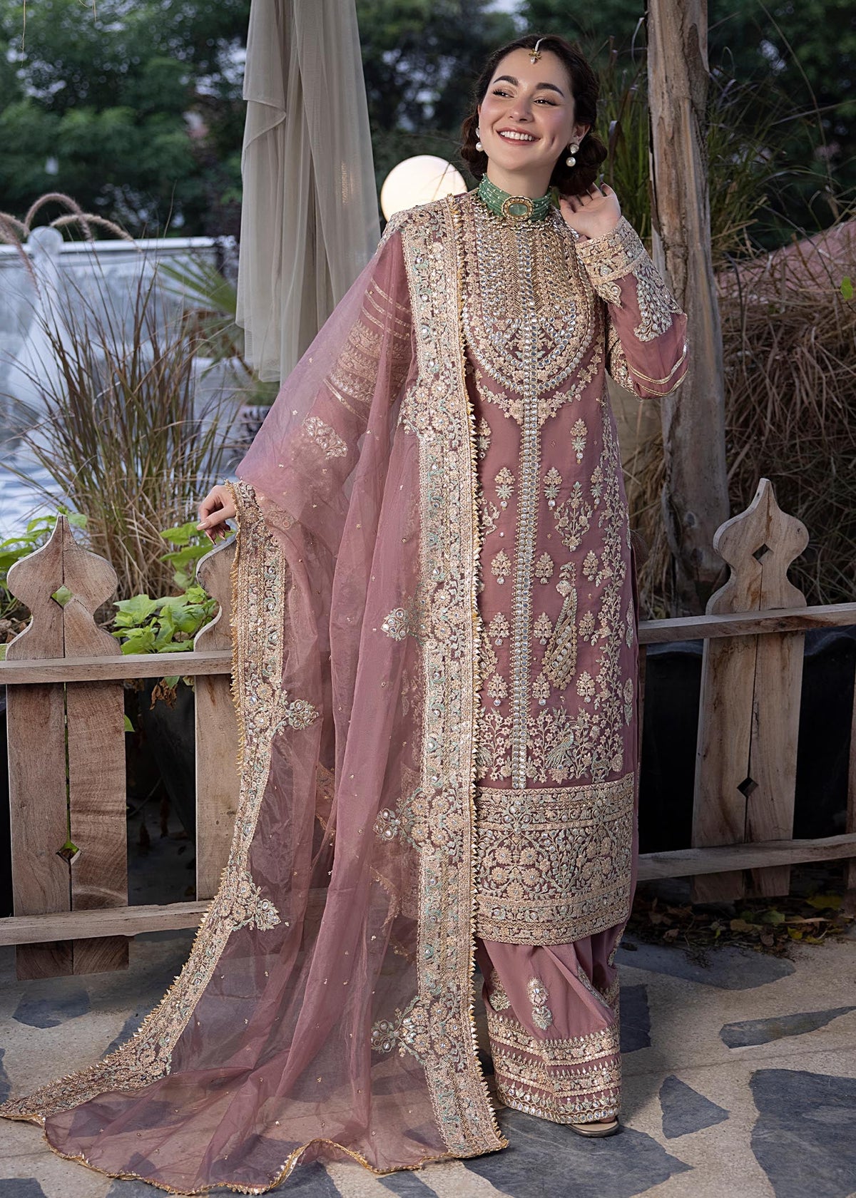 Ali Xeeshan Pink Organza Formal Collection Replica