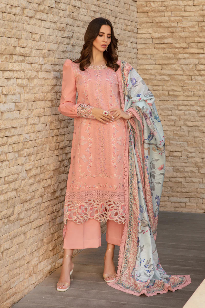 Bella By Rang Rasiya Peach Luxury Lawn Collection Replica