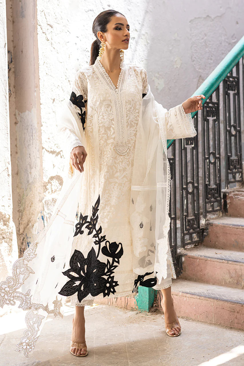 Nadia Farooqui White Formal Collection Organza Replica