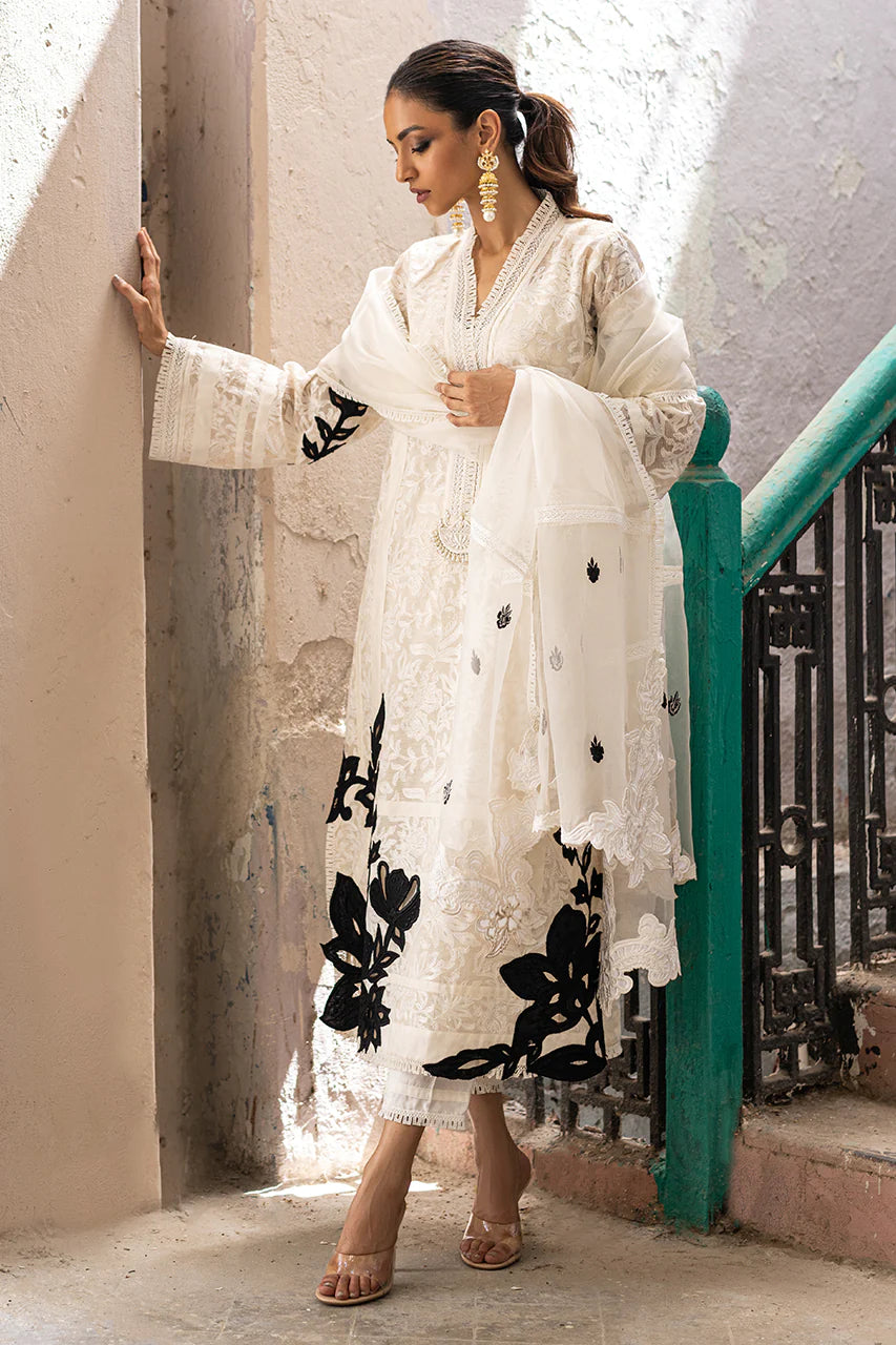 Nadia Farooqui White Formal Collection Organza Replica