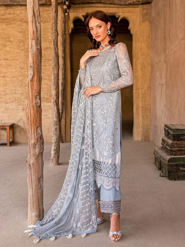 Gulaal Grey Exclusive Formal Wear Net Replica