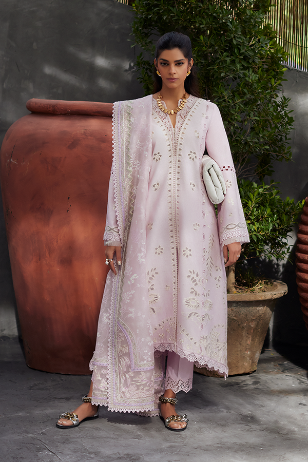 Suffuse Pink Luxury Lawn Collection Replica