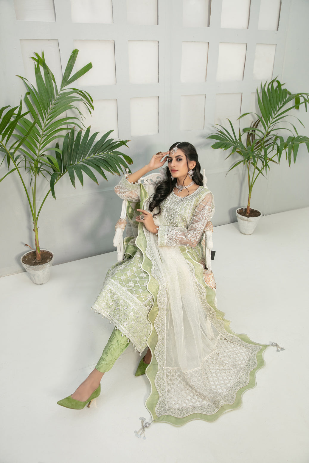 Mahaba Green Formal Collection Net Replica