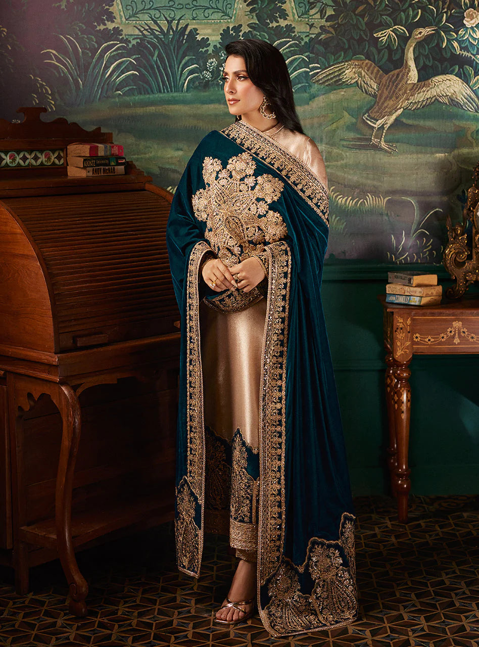 Zainab Chottani Skin Formal Brocade Tissue Replica