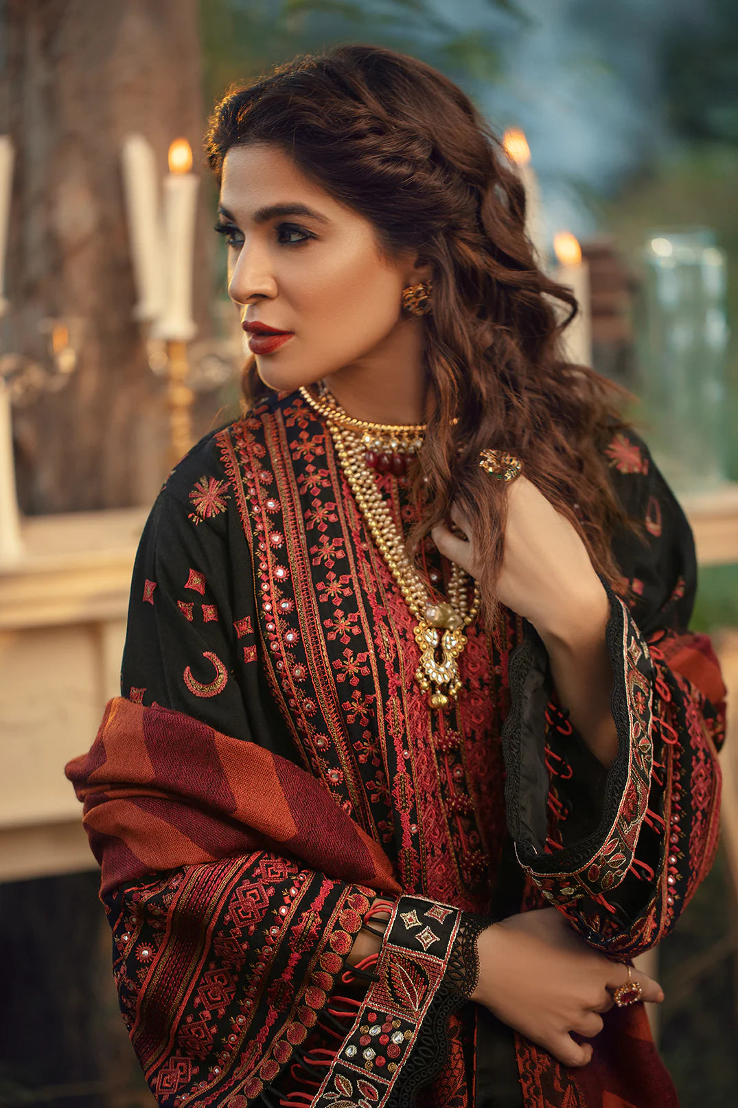 Maryam Hussain Black Luxury Lawn Collection Replica