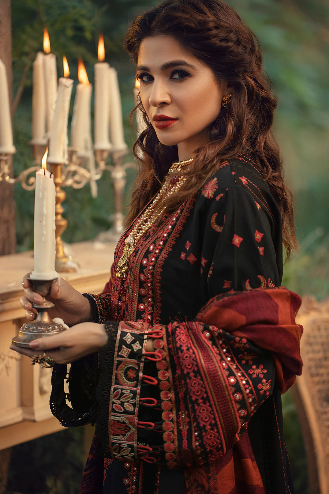 Maryam Hussain Black Luxury Lawn Collection Replica