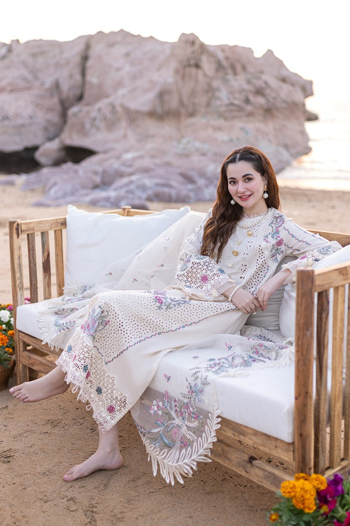 Qalamkar Off-White Luxury Lawn Collection Replica