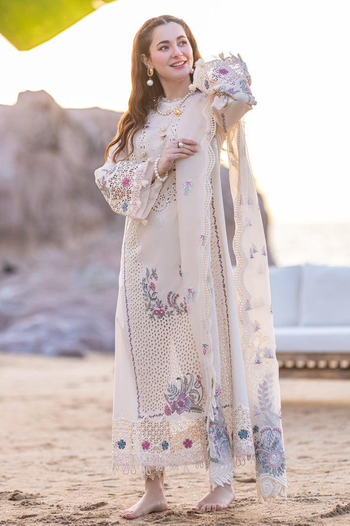 Qalamkar Off-White Luxury Lawn Collection Replica