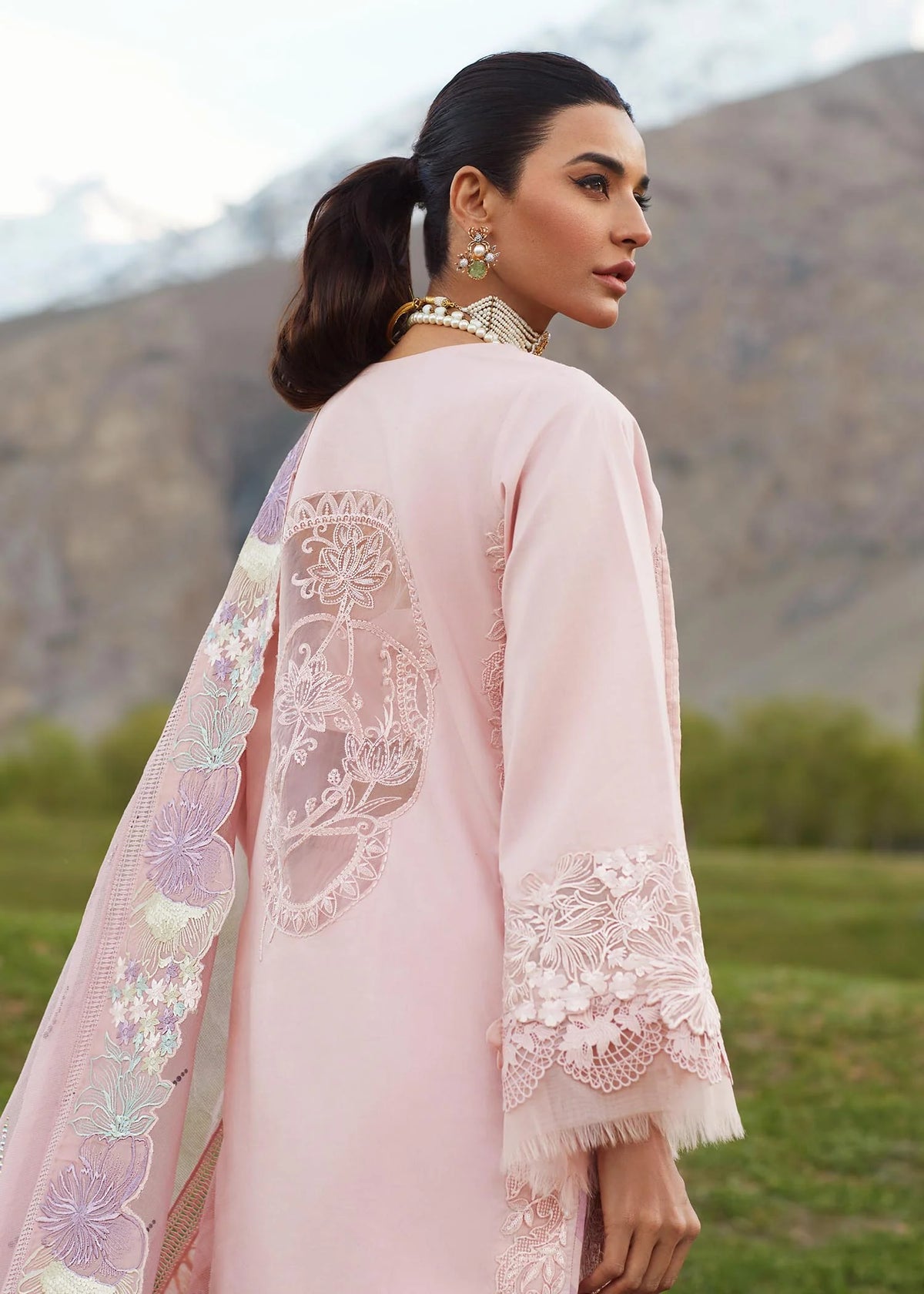 Crimson Pink Luxury Lawn Collection Replica