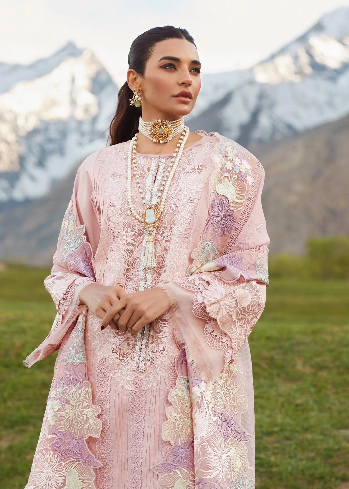 Crimson Pink Luxury Lawn Collection Replica