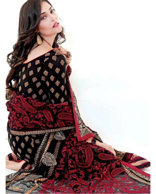 Gul Ahmed Black Luxury Lawn Collection Replicaa