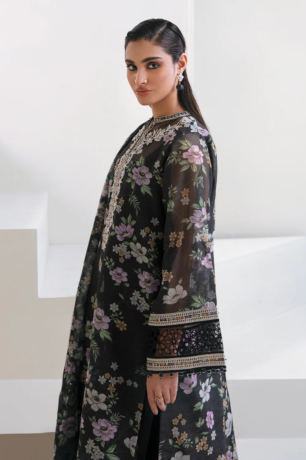 Barouqe Black Formal Collection Khaadi Net Replica