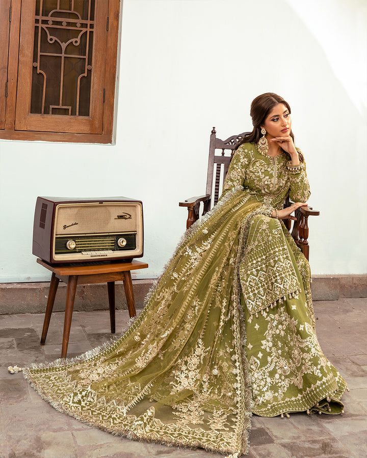 Faiza Saqlain Green Formal Collection Organza Replica