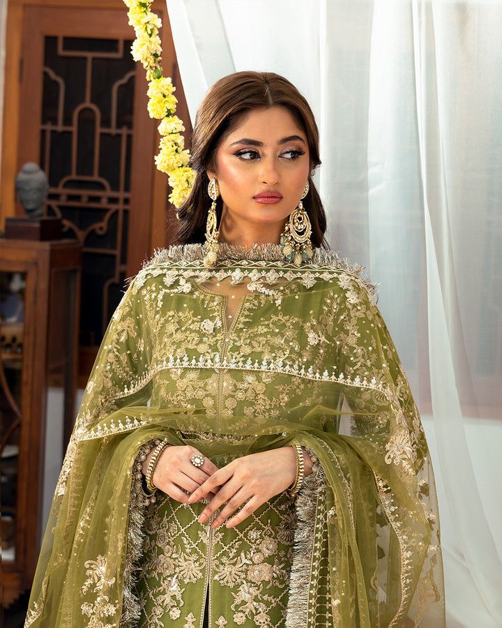 Faiza Saqlain Green Formal Collection Organza Replica