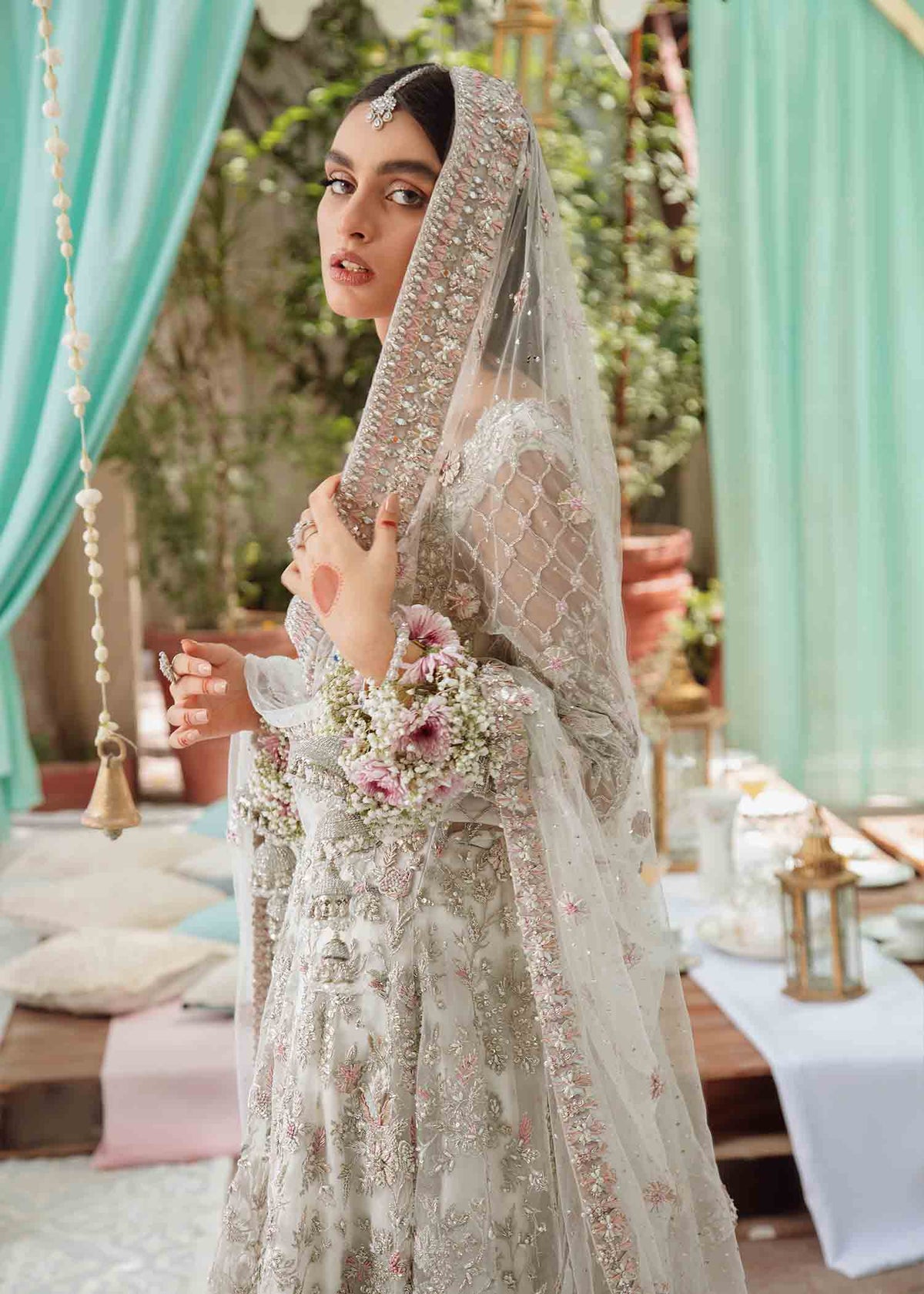 Zainab Salman Pistachio Bridal Collection Net Maxi Replica