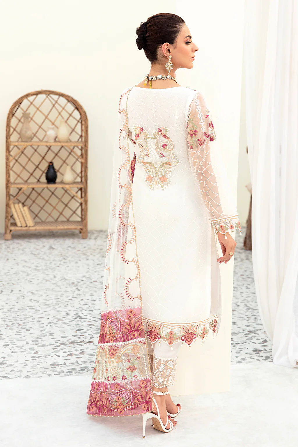 Rimsha Minhal White Formal Collection Organza Replica