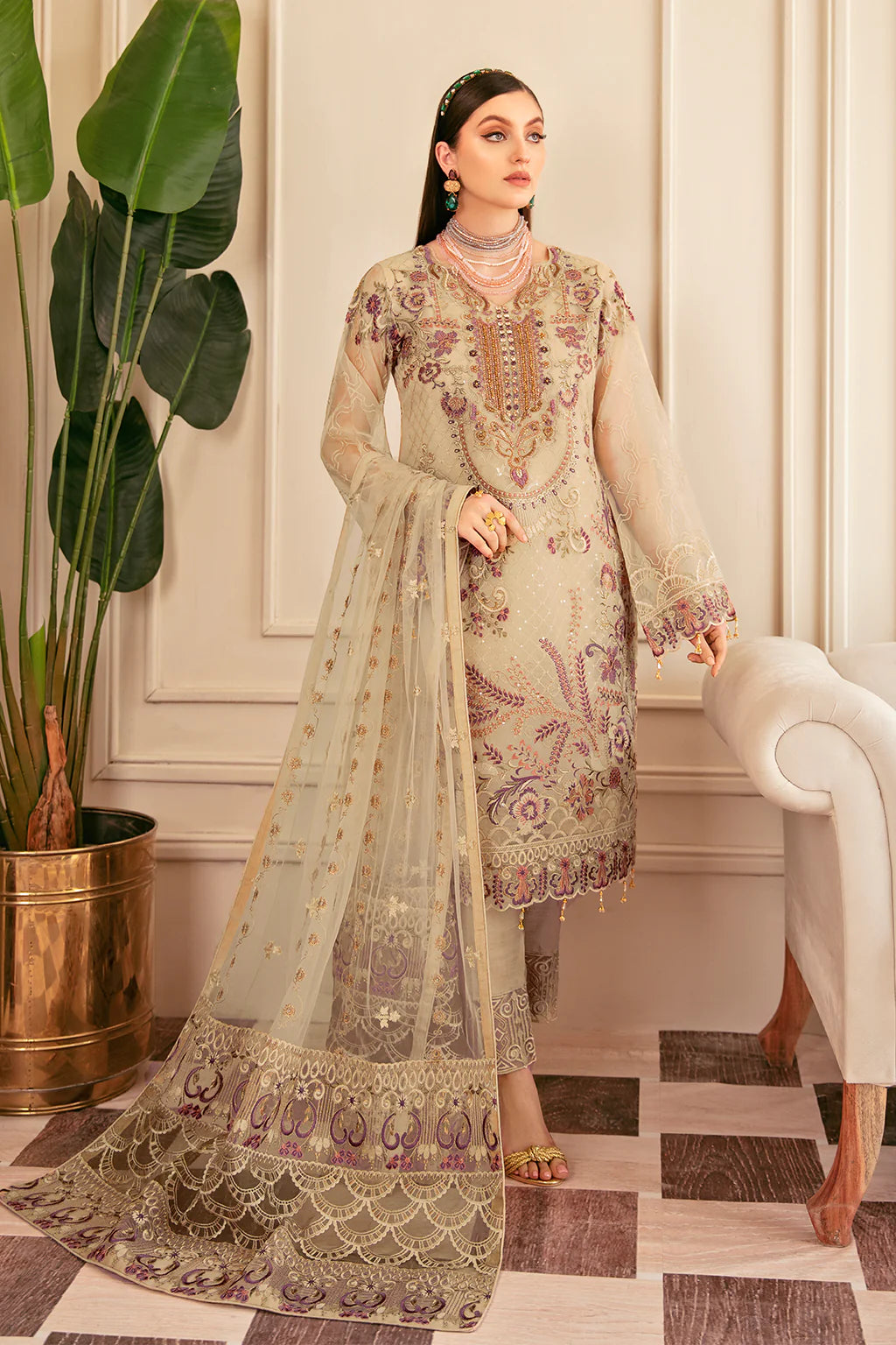 Ramsha Skin Formal Collection Organza Replica