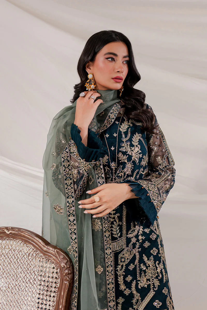 Farasha Blue Formal Collection Organza Replica