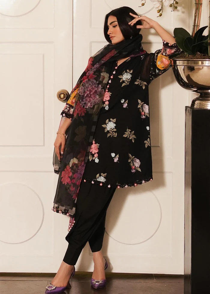 Sana Safinaz Black Printed Lawn Collection Replica