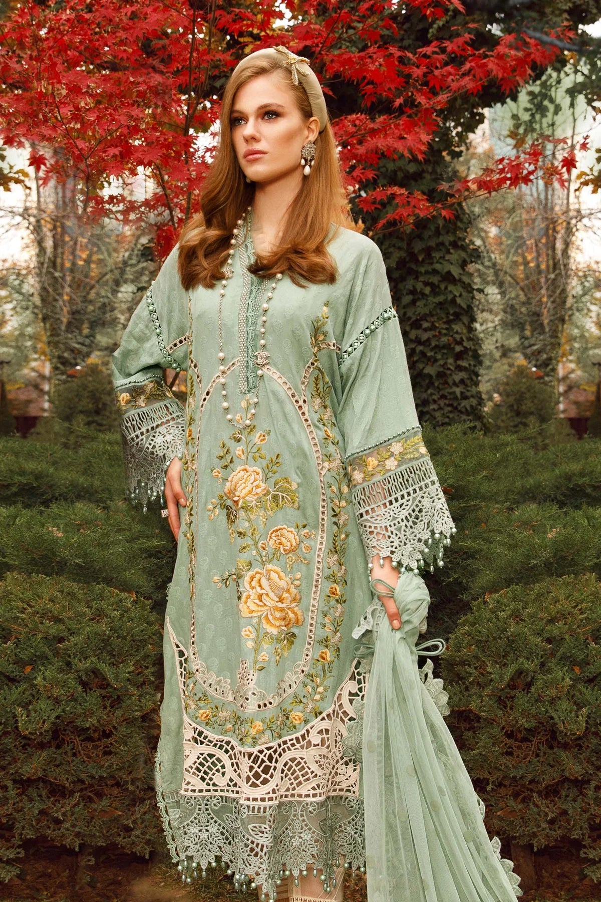 Maria B Pistachio Luxury Lawn Collection Replica