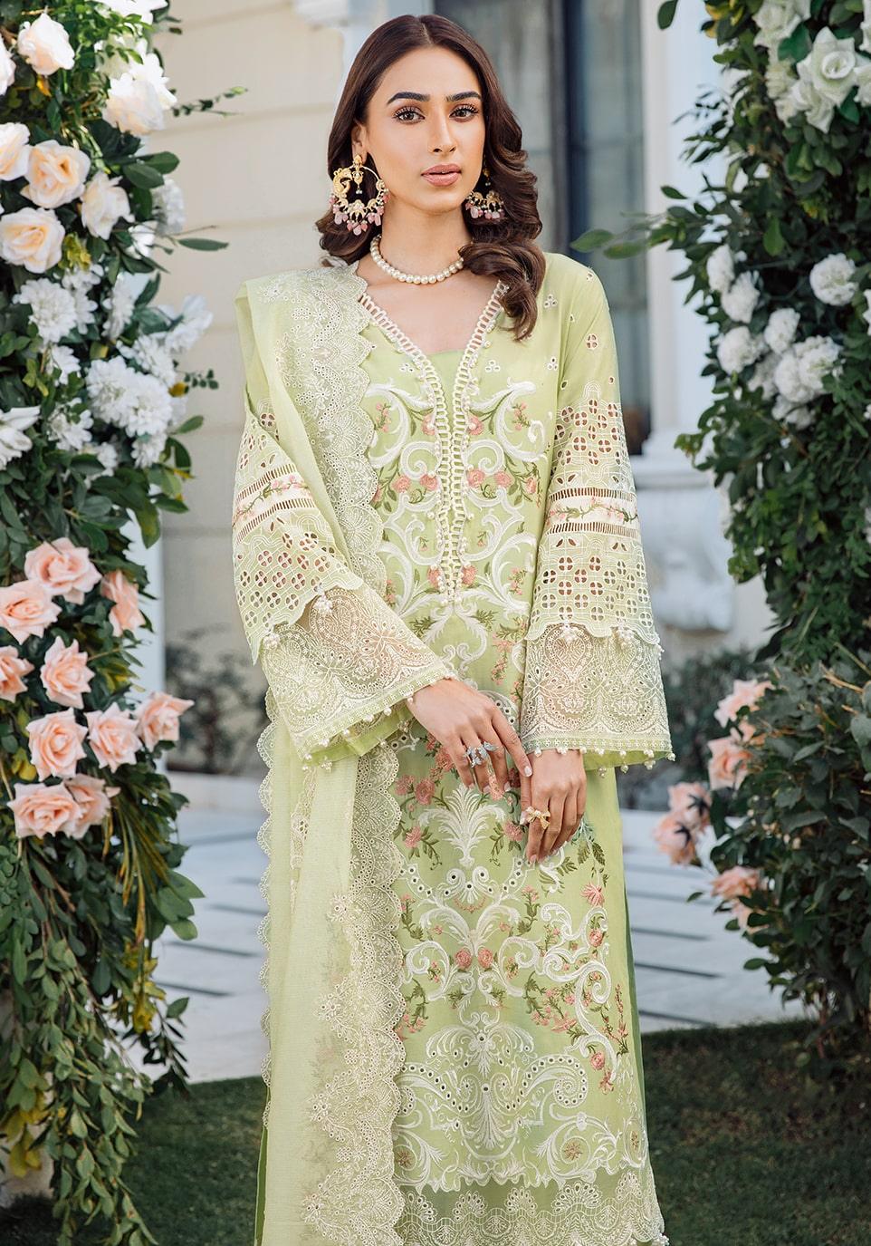 Kahf Pistachio Luxury Lawn Collection Replica