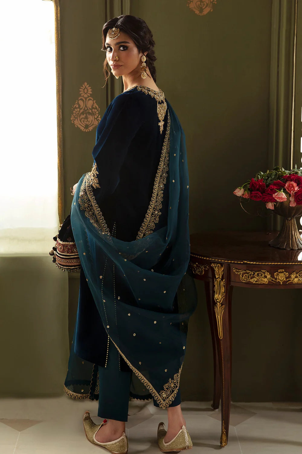 Baroque Blue Formal Collection Velvet Replica