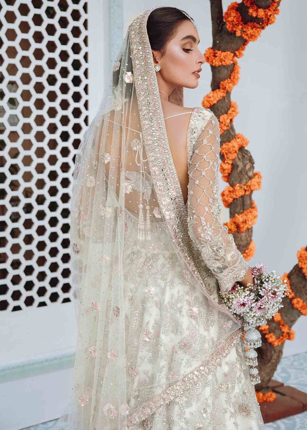 Zainab Salman Pistachio Bridal Collection Net Maxi Replica