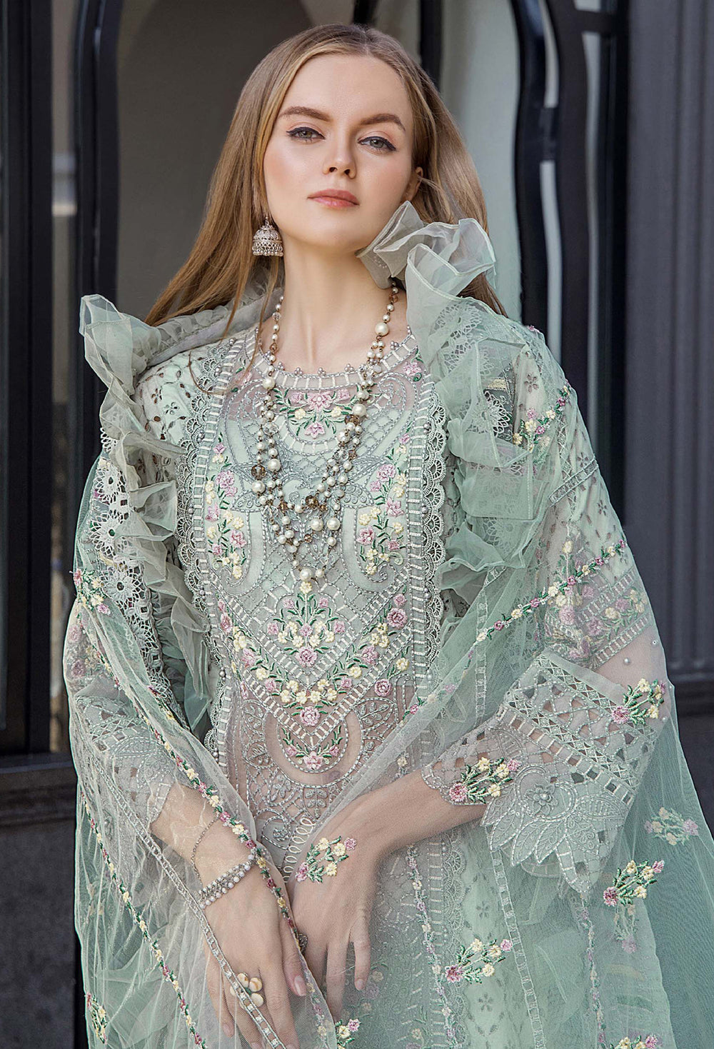 Adan Libas Pistachio Luxury Lawn Collection Replica