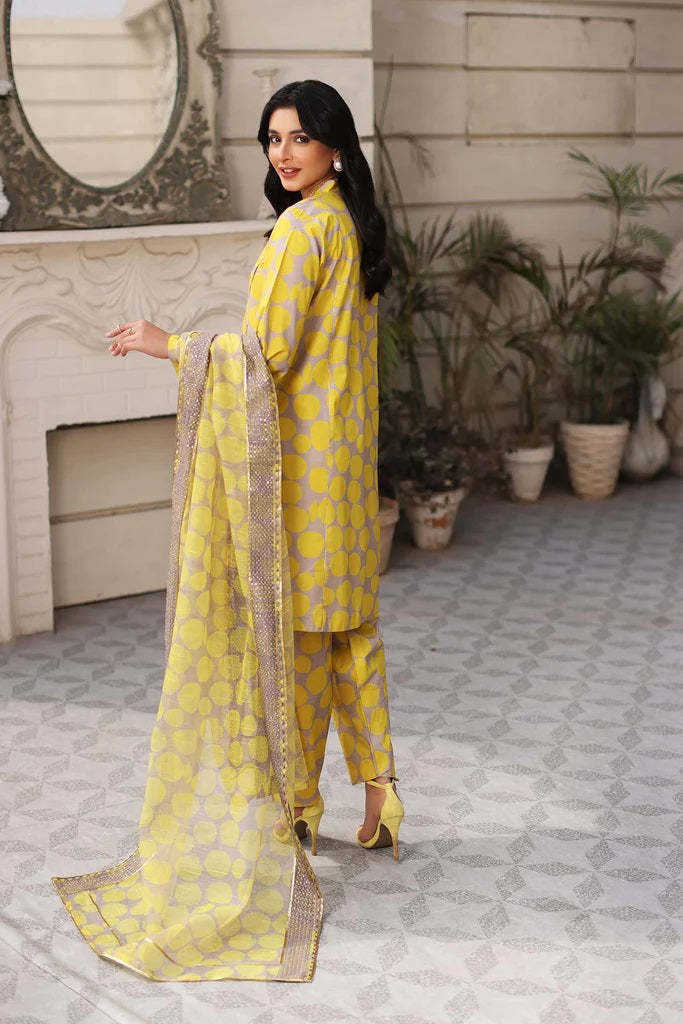 Charizma Yellow Swiss Luxury Lawn Collection Replica