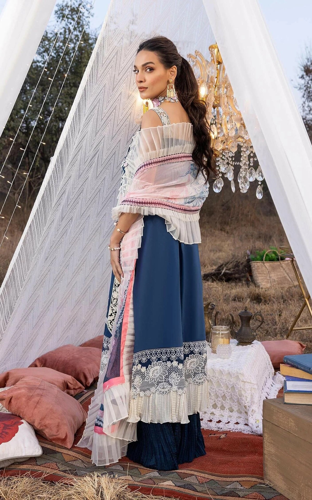 Asifa & Nabeel Blue Luxury Lawn Collection Replica