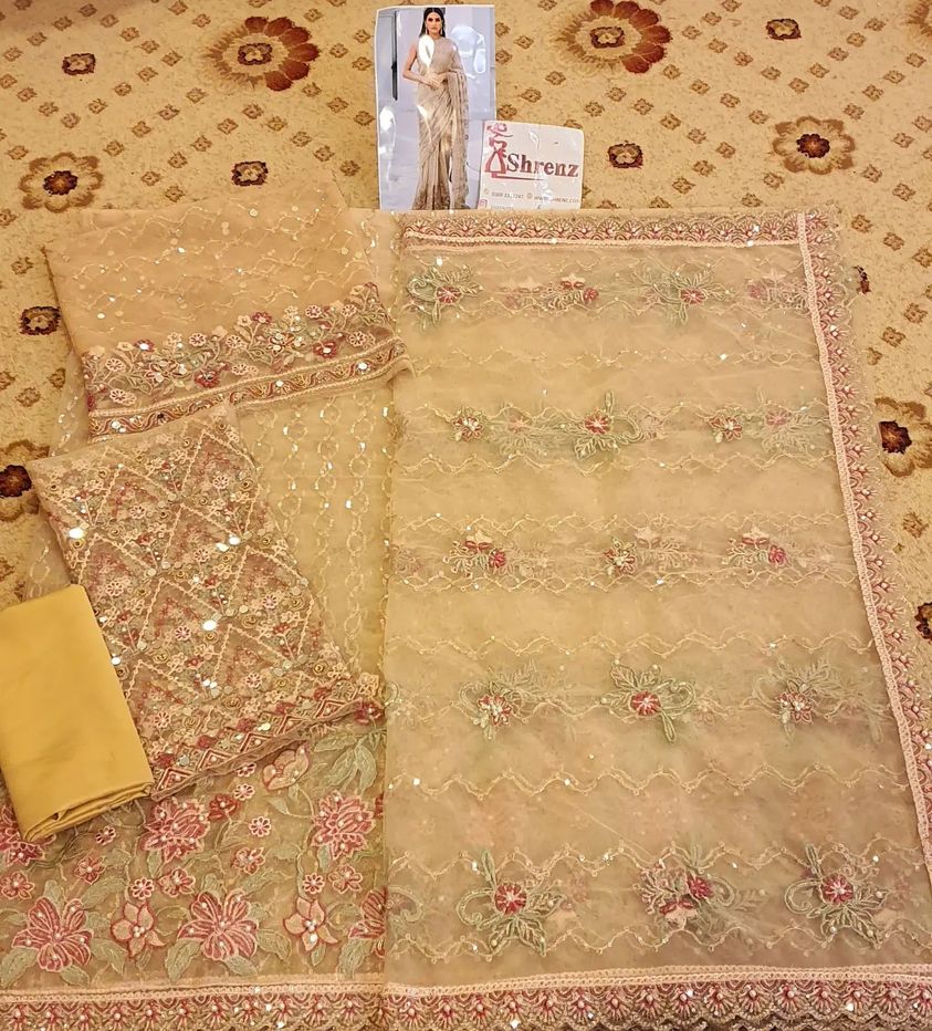 Zarif Skin Saree Collection Net Replica