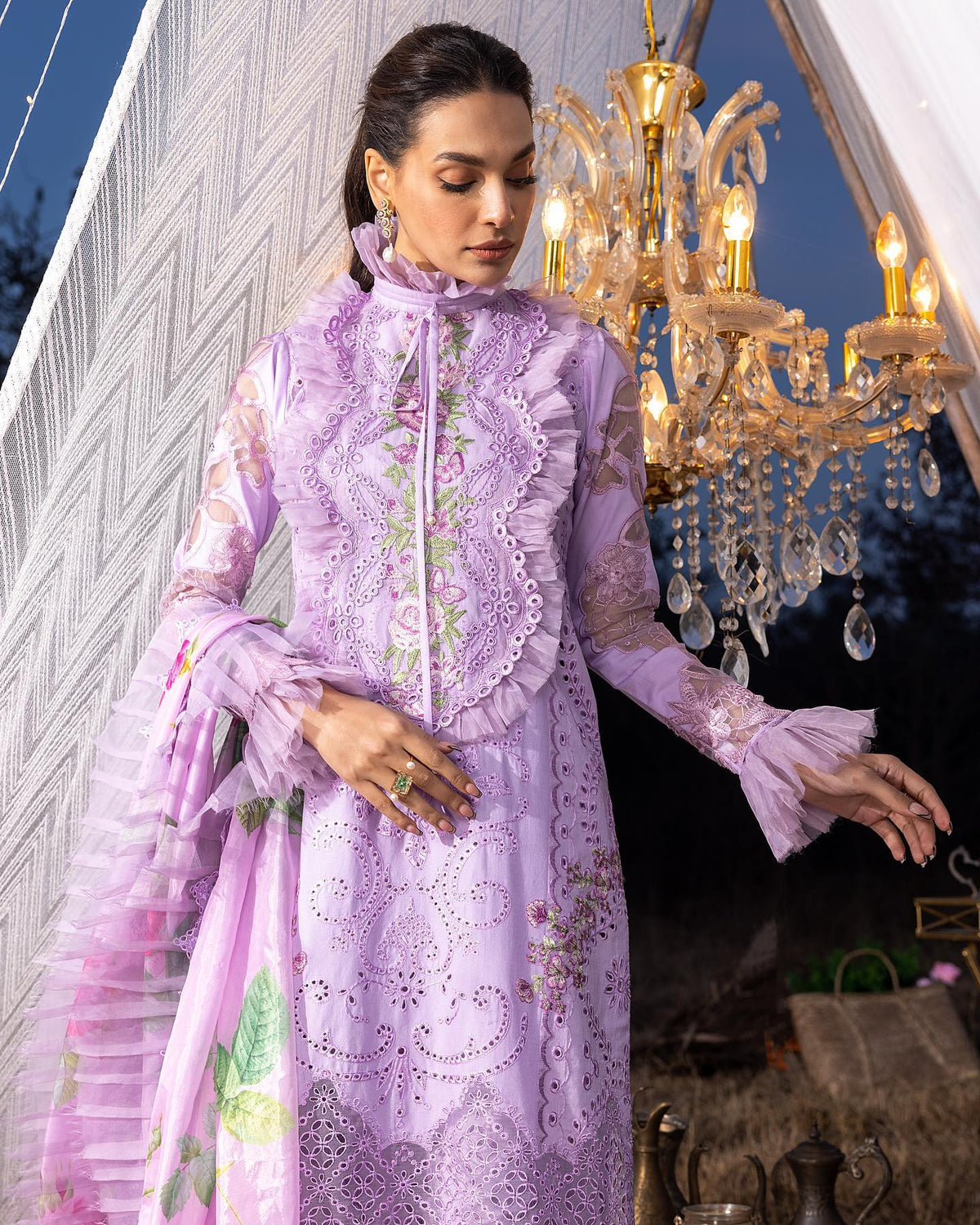 Asifa & Nabeel Aleyna Lilac Luxury Lawn Collection Replica