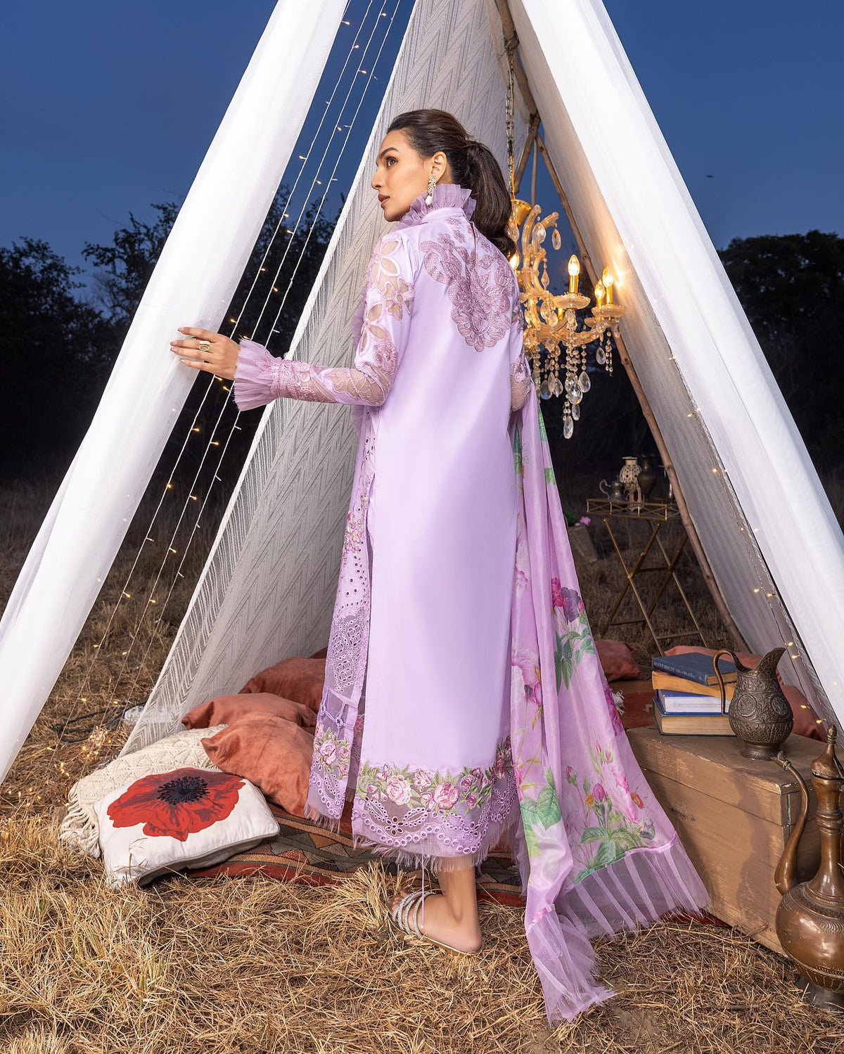 Asifa & Nabeel Aleyna Lilac Luxury Lawn Collection Replica