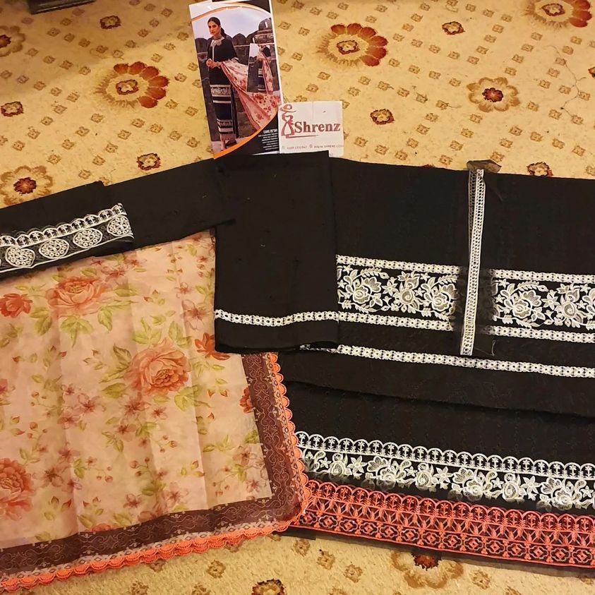 Zainab Chottani Black Luxury Lawn Collection Replica