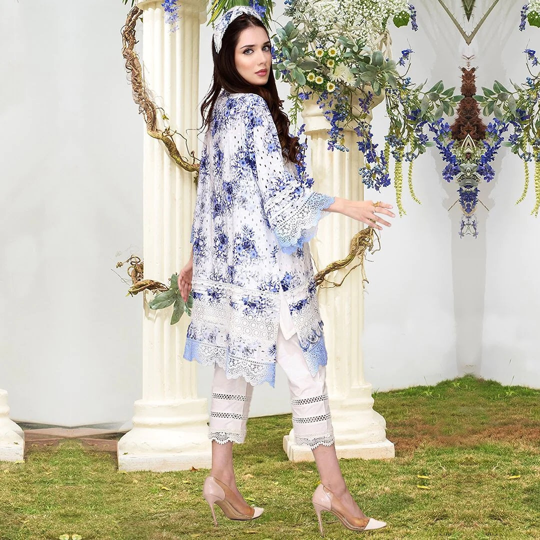 Farida Hasan Blue White Luxury Lawn Collection Replica