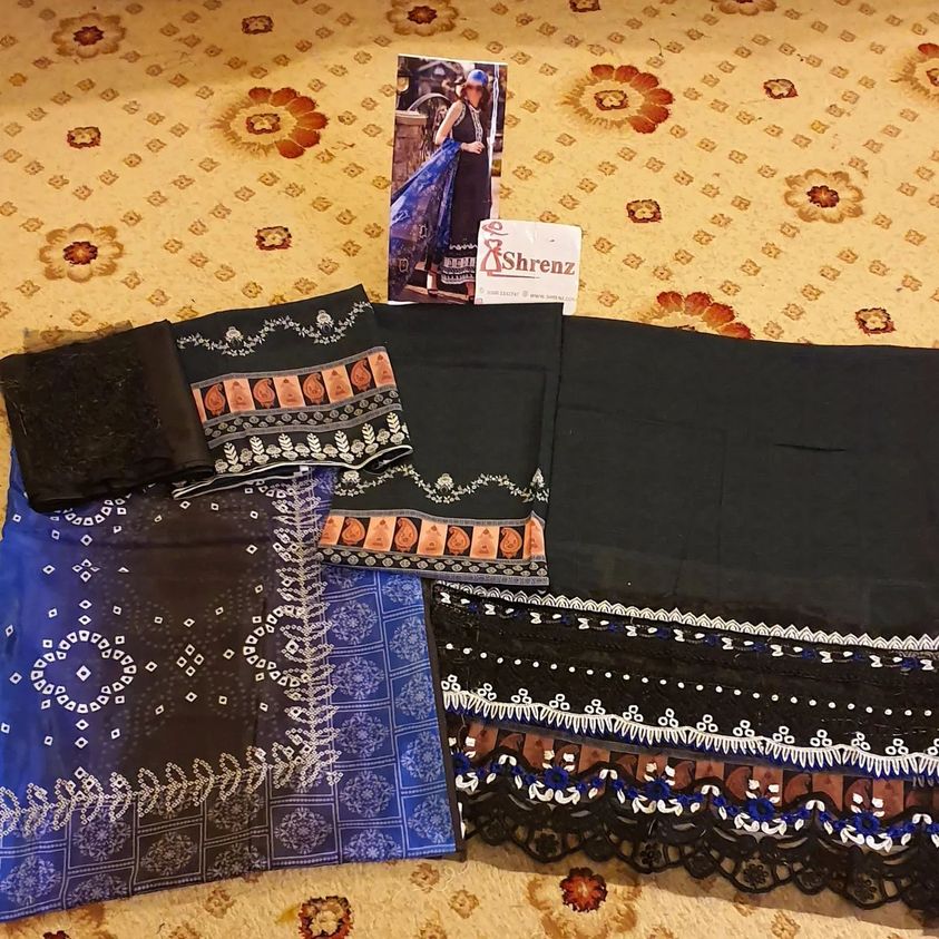 Noor By Saadia Asad Black Lawn Collection Replica