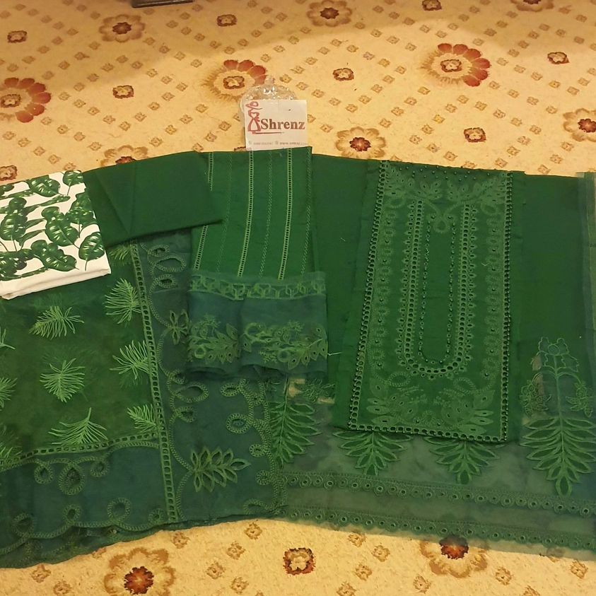 Maria B Green Lawn Collection Replica