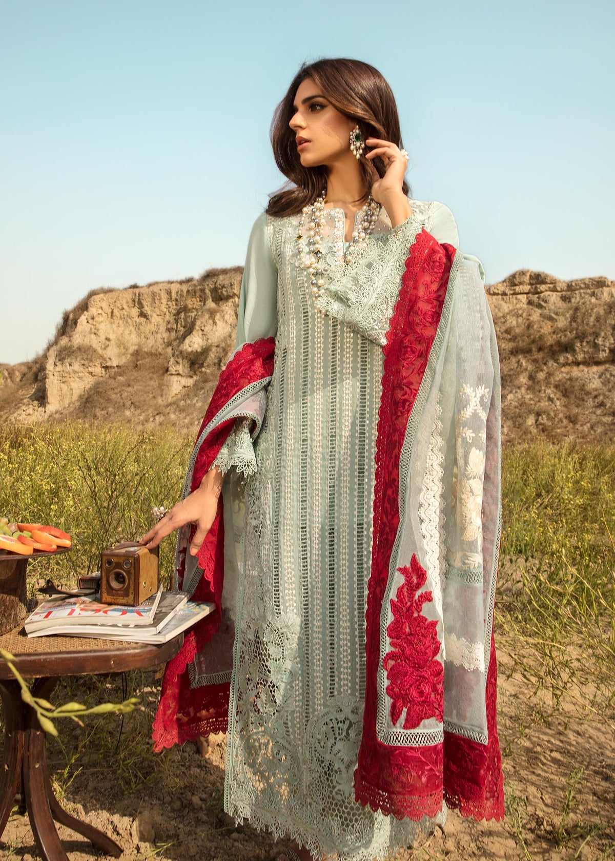 Crimson X Saira Shakira Opel Luxury Lawn Collection Replica