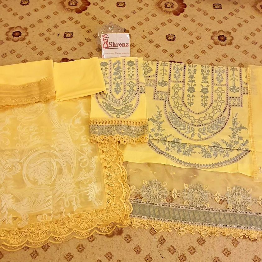 Maria B Yellow Luxury Lawn Collection Replica