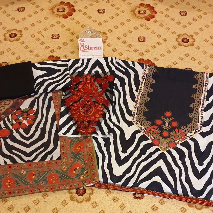 Maria B Mprint Black White Swiss Lawn Printed Collection Replica