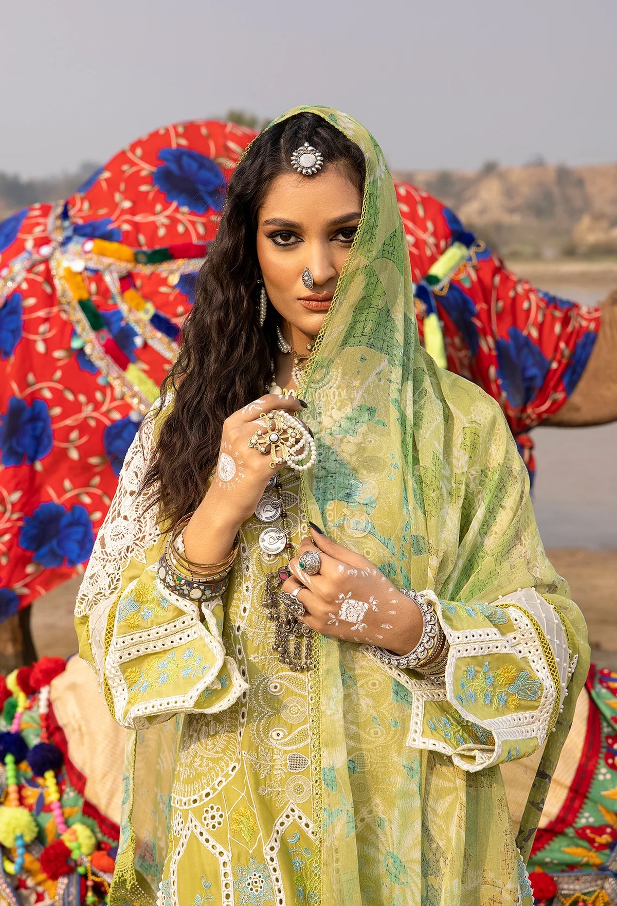 Adan Libas Pistachio Luxury Lawn Collection Replica